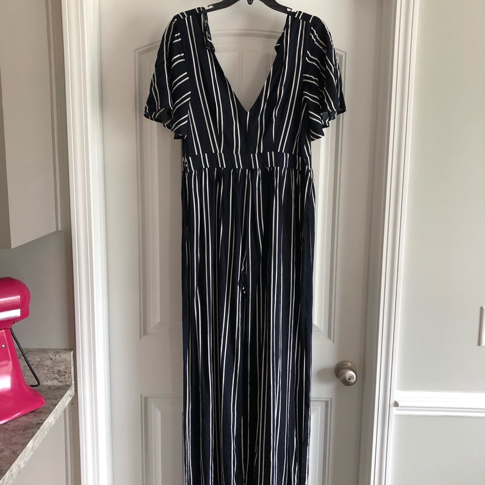 Navy+White Walk-a-bout romper / dress